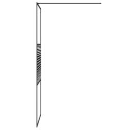 Rackhams Walk-in Shower Wall Black 80x195 cm Clear ESG Glass - thumbnail 4