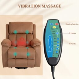 Rackhams Lift Chair Riser and Recliner Chair with Vibration Massage Heat - thumbnail 6