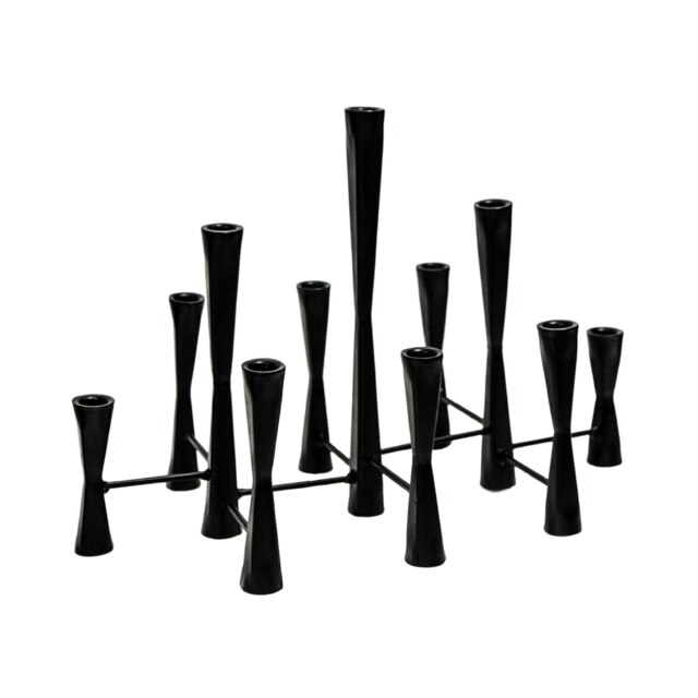 Rackhams Parker 11 Piece Candle Centerpiece - Black - image 1