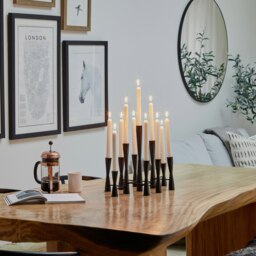 Rackhams Parker 11 Piece Candle Centerpiece - Black - thumbnail 2
