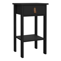 Rackhams Barcelona Bedside Table with 1 Drawer in Matt Black - Black - Manufactured wood - 1 - thumbnail 1