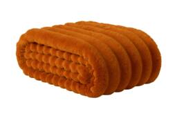 Rackhams Rabbit Fur Burnt Orange Throw 150x200cm - thumbnail 2