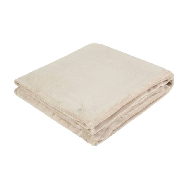 Rackhams Extra Soft Warm Large Luxury Thermal Fleece Throw Blanket - 180 x 200 cm - One Size - Natural - image 1