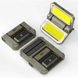 Rackhams Outdoor Solar Emergency Light with Strong Magnetic Attachment - Military Green - thumbnail 2