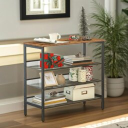 Rackhams 4-Tier Shoe Rack with 3 Adjustable Mesh Shelves - thumbnail 6