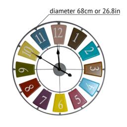Rackhams WC2150 - Candy Colourful Skeleton Wall Clock - 68 cm / 27 in - thumbnail 6