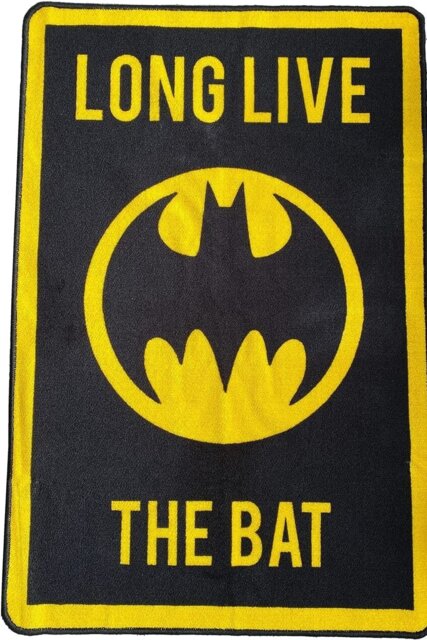 Rackhams Batman Logo Indoor Non-Slip Floor Mat - Multi - Polyester - 80x120cm