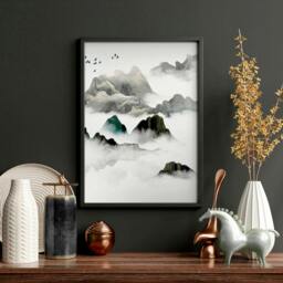Rackhams Japanese room decor - set of 3 wall art prints - 20 x 30 in / 50 x 76 cm - Polyester Canvas 260 gsm - Canvas wrapped - thumbnail 5