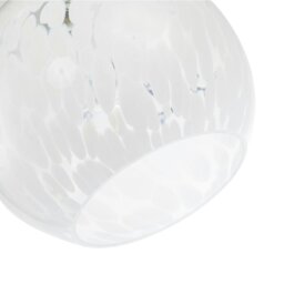 Rackhams Modern Opal White Snowflake 20cm Glass Pendant Ceiling Lamp Shade - thumbnail 5