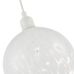 Rackhams Modern Opal White Snowflake 20cm Glass Pendant Ceiling Lamp Shade - thumbnail 3