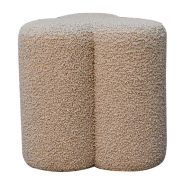 Rackhams Mud Boucle Clover Footstool - image 1