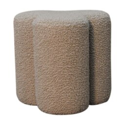 Rackhams Mud Boucle Clover Footstool - thumbnail 2