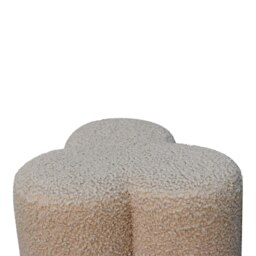 Rackhams Mud Boucle Clover Footstool - thumbnail 6