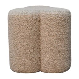 Rackhams Mud Boucle Clover Footstool - thumbnail 1