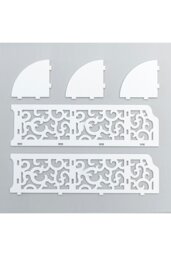 Rackhams 3 Tiers Corner Storage Rack Cabinet Shelf Storage for Bedroom Bathroom - White - thumbnail 4