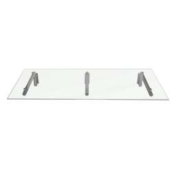 Rackhams Glass Door Canopy & Brackets - 180cm W x 80cm D - thumbnail 3