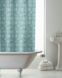 Rackhams Seashells Blue Shower Curtain - Blue