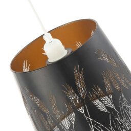 Rackhams Corn Field and Grass Laser Cut Black Pendant Shade with Gold Inner - thumbnail 5