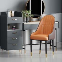 Rackhams A Set of 2 Scott Dining Chairs, PU Leather - Green Leather - A Set of 6 Chairs - Style 1 - thumbnail 6