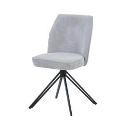 Rackhams Pair of Aspen Luxury Upholstered Swivel Dining Chairs - Green - thumbnail 2