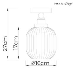 Rackhams Riva Antique Brass Semi-Flush Ceiling Light - thumbnail 6