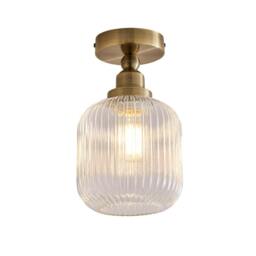 Rackhams Riva Antique Brass Semi-Flush Ceiling Light - thumbnail 2