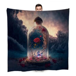 Rackhams Beasts Heart Luxury Fleece Throw - Large Size 150cm x 150cm - thumbnail 2
