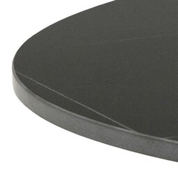 Rackhams Malta Ceramic Round Coffee Table in Matt black 60x45cm - 1 - Black - Black - thumbnail 4