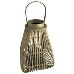 Rackhams Peardrop Wicker Candle Lantern - Brown - Brown - 40cm x 29cm x 29cm - 100% Mixed - thumbnail 2