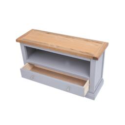 Rackhams Rocca Grey 1 Drawer TV Cabinet Chrome Knob - Grey - thumbnail 4