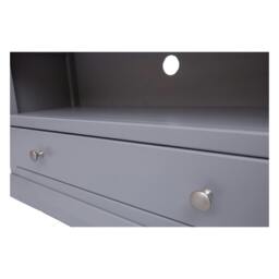Rackhams Rocca Grey 1 Drawer TV Cabinet Chrome Knob - Grey - thumbnail 5