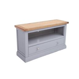 Rackhams Rocca Grey 1 Drawer TV Cabinet Chrome Knob - Grey - thumbnail 2