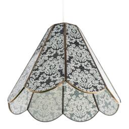 Rackhams Classic Traditional White Floral Glass Pendant Ceiling Lighting Shade - thumbnail 5