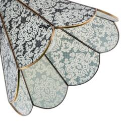 Rackhams Classic Traditional White Floral Glass Pendant Ceiling Lighting Shade - thumbnail 4