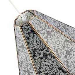 Rackhams Classic Traditional White Floral Glass Pendant Ceiling Lighting Shade - thumbnail 3