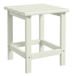 Rackhams Square Coffee Table, HDPE Side Table for Porch, Garden, White - thumbnail 2