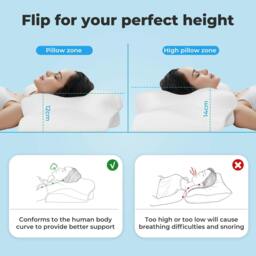 Rackhams Orthopedic Memory Foam Butterfly Pillow Ergonomic Neck Shoulder Support - thumbnail 6