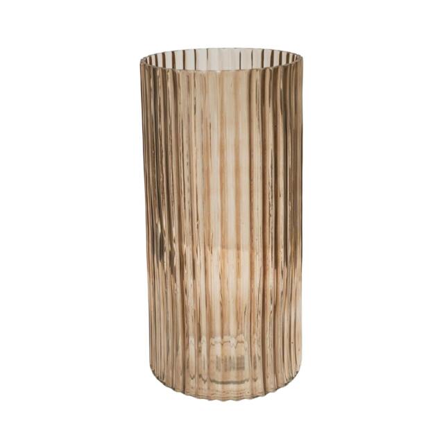 Rackhams Daphne Ribbed Vase - Apricot - Large - image 1
