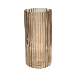 Rackhams Daphne Ribbed Vase - Apricot - Large - thumbnail 3