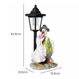 Rackhams Garden Ornaments Outdoor Solar Duck Sculpture with LED Light for Patio - thumbnail 3