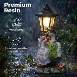 Rackhams Garden Ornaments Outdoor Solar Duck Sculpture with LED Light for Patio - thumbnail 6