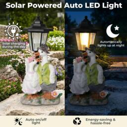 Rackhams Garden Ornaments Outdoor Solar Duck Sculpture with LED Light for Patio - thumbnail 5