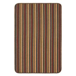 Rackhams Washable All-Purpose Stripe Brown Mats - 50X80 cm - thumbnail 1