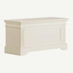Rackhams Gainsborough Blanket Box Bedroom Wooden Storage Otoman - Vintage Cream, Cream