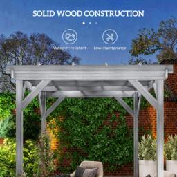 Rackhams Wooden Pergola Kit, Garden Gazebo Shelter - 3 x 3 m - thumbnail 5