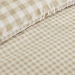 Rackhams Bamford Gingham Check Reversible Duvet Cover Set Natural - King - Natural - thumbnail 4