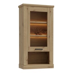 Rackhams Corona Wall Display cabinet in Artisan Oak - Full Assembly Required - Artisan Oak - Matt - thumbnail 1