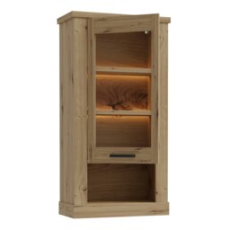 Rackhams Corona Wall Display cabinet in Artisan Oak - Full Assembly Required - Artisan Oak - Matt - thumbnail 3