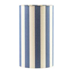 Rackhams Amparo Blue and Oatmeal Striped Linen Table Lamp with Fabric Base - thumbnail 1
