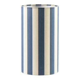 Rackhams Amparo Blue and Oatmeal Striped Linen Table Lamp with Fabric Base - thumbnail 3